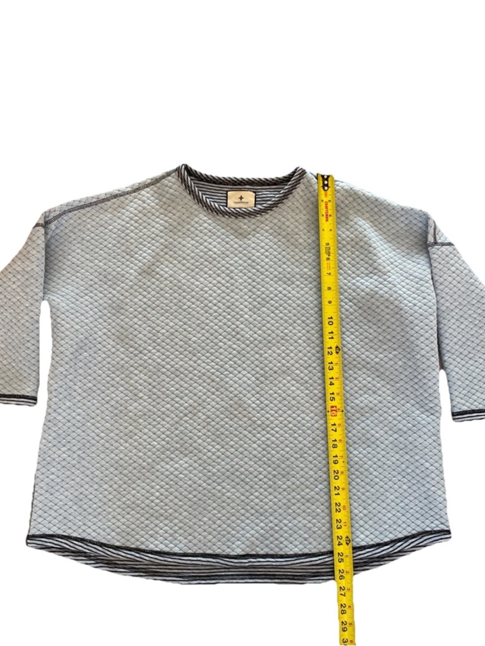 Tuckernuck Reversible Heathered Blue Ally Swing Crewneck Sporty Sweatshirt M/L - Picture 4 of 12